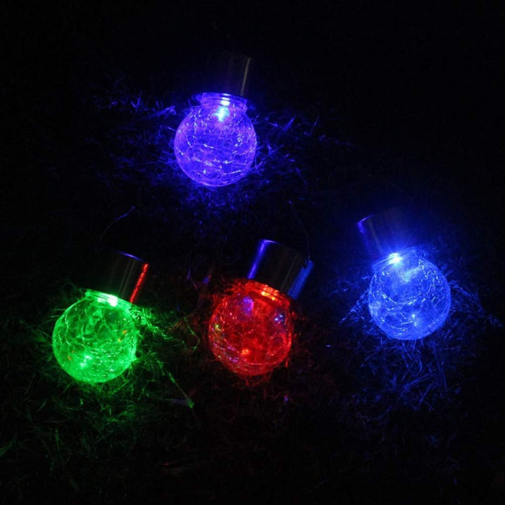 12 PCS Snap Ball Solar Chandelier Outdoor Garden Courtyard Holiday Decorative Light with Clip (Warm White Light)