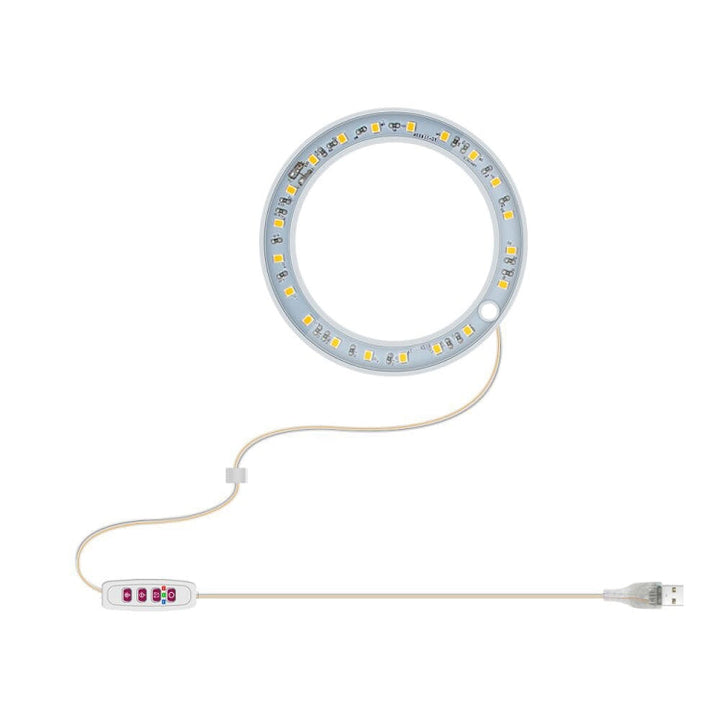 LED Plant Growth Lamp Full Spectrum Intelligent Timer Indoor Fill Light Ring Plant Lamp, Power: One Head (Sunshine)