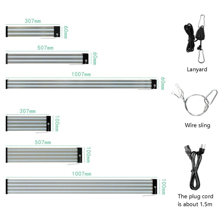 LED growth lamp full spectrum plant light tube, Style: Small double row 100 cm (EU plug)