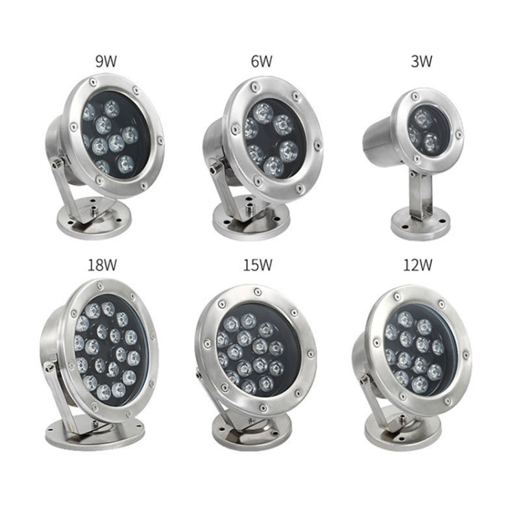 LED Underwater Light Pool Fish Pond Fountain Waterproof Landscape Light 18W(Yellow)