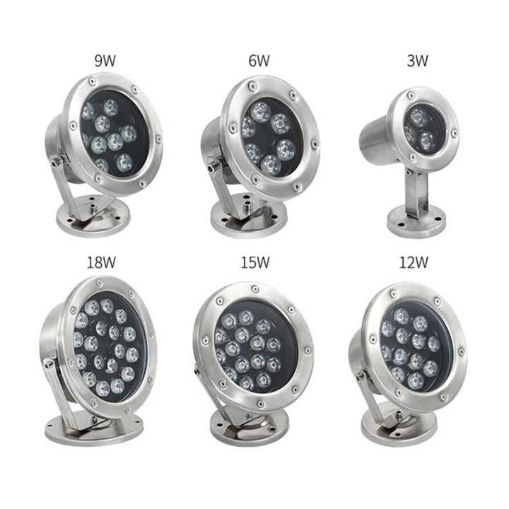 LED Underwater Light Pool Fish Pond Fountain Waterproof Landscape Light 18W(Yellow)