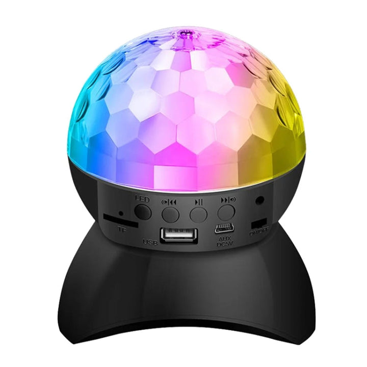 Home LED Magic Ball Lights Bounce Ambient Lamps Room Sound Lights Balls, colour: Charging Model Black (RGB coloured 5W)