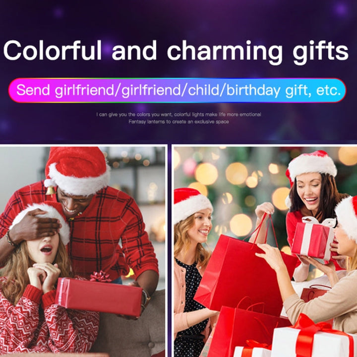 Home LED Magic Ball Lights Bounce Ambient Lamps Room Sound Lights Balls, colour: Charging Model Black (RGB coloured 5W)