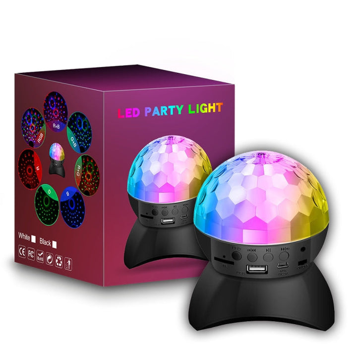 Home LED Magic Ball Lights Bounce Ambient Lamps Room Sound Lights Balls, colour: Charging Model Black (RGB coloured 5W)