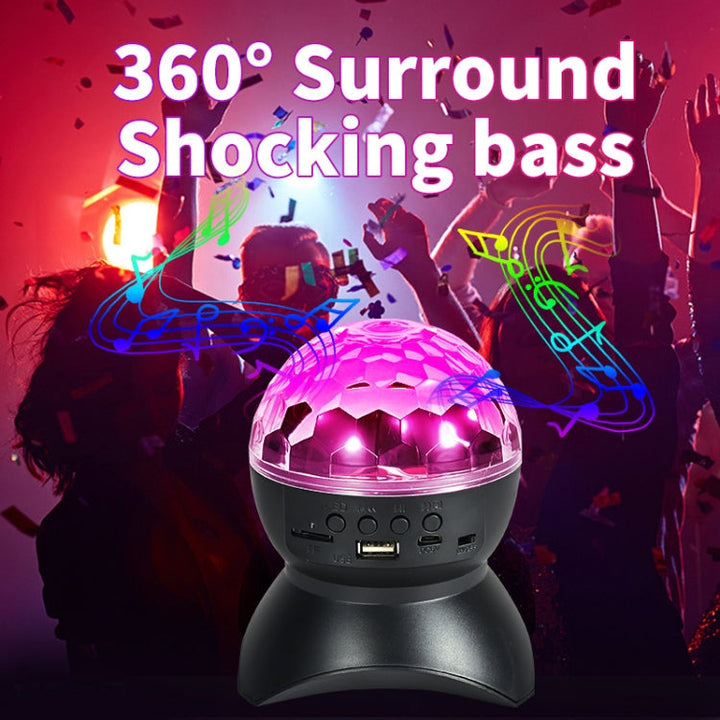 Home LED Magic Ball Lights Bounce Ambient Lamps Room Sound Lights Balls, colour: Charging Model Black (RGB coloured 5W)