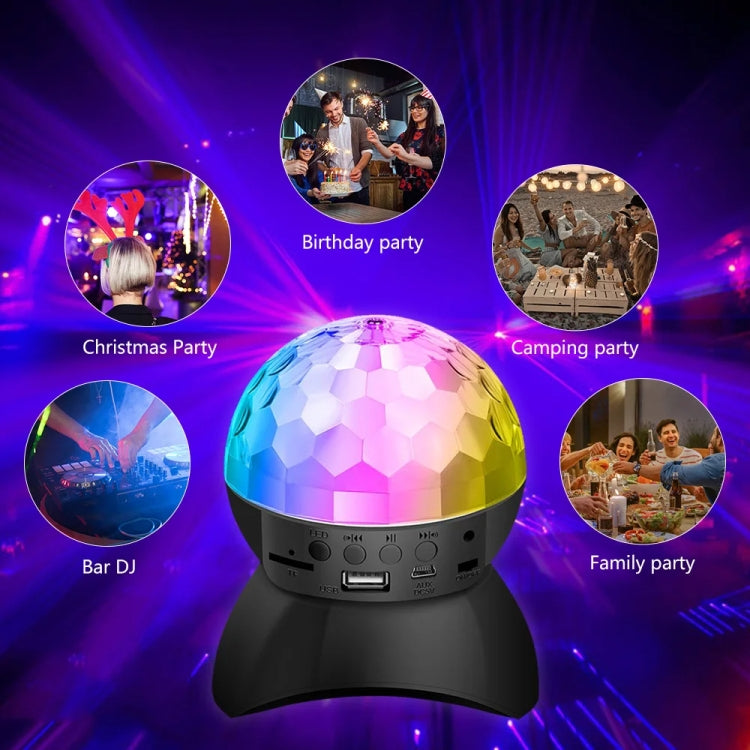 Home LED Magic Ball Lights Bounce Ambient Lamps Room Sound Lights Balls, colour: Charging Model Black (RGB coloured 5W)