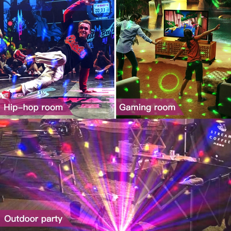 Home LED Magic Ball Lights Bounce Ambient Lamps Room Sound Lights Balls, colour: Charging Model Black (RGB coloured 5W)