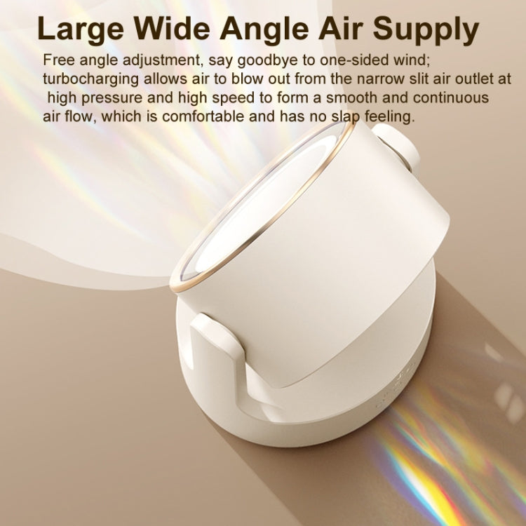 3 In 1 Multifunctional Desktop Fan with LED Light Cosmetic Mirror Rechargeable Oscillating |