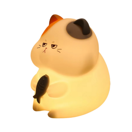 Rechargeable Silicone Cat Night Light - Soft Touch Mood Lamp