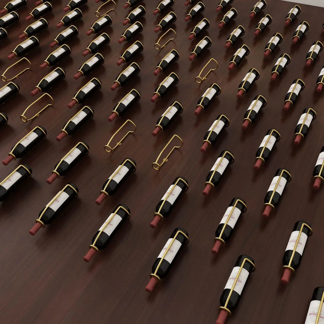 Wall-mounted wine rack holder for storing wine, beer, and champagne