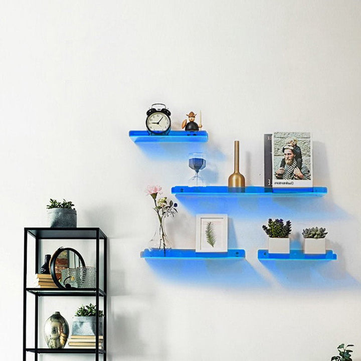 Floating Wall Shelf - Industrial Wall Shelf - Shower Shelf - Shower Board - Blue