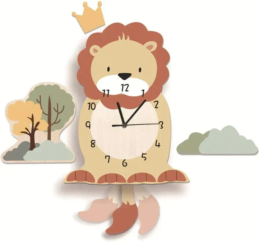 Wall Clock - ZooTime - Cute Animal Design - Perfect for Children&