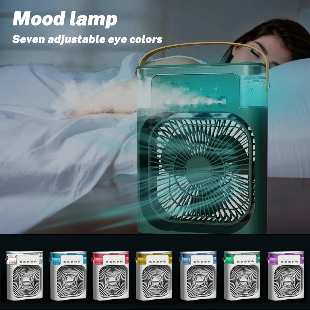3-in-1 Portable Air Cooler with Humidifier and LED Night Lights |