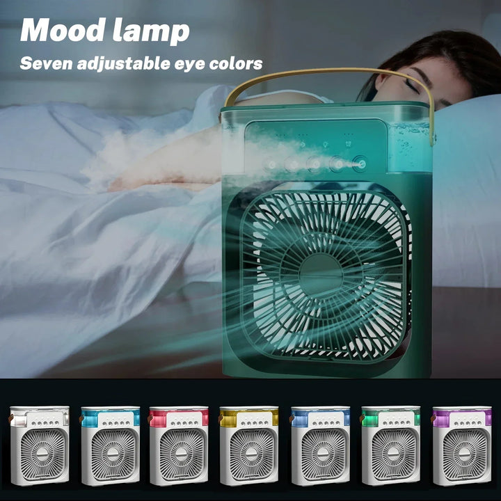 3-in-1 Portable Air Cooler with Humidifier and LED Night Lights |