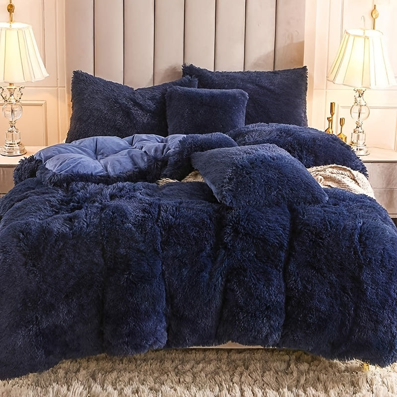 Ultra Soft Plush Duvet Cover Set with Zipper - Luxury &amp; Comfort