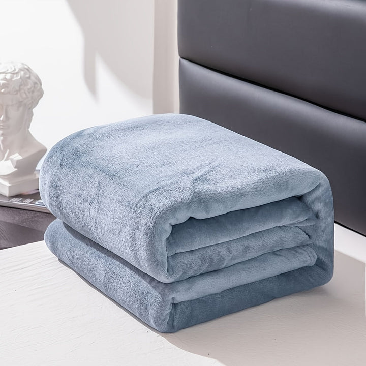 Soft and warm grey flannel blanket for all seasons