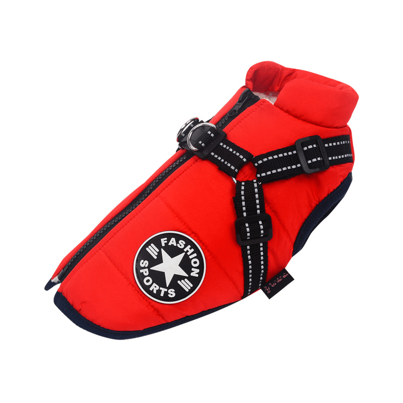 Winter Dog Jacket with Harness |