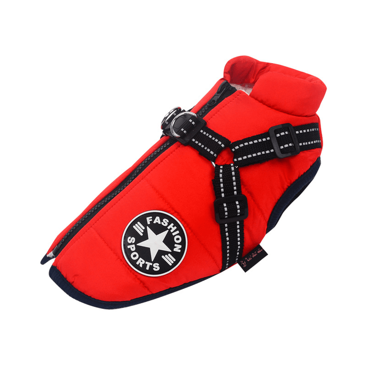 Winter Dog Jacket with Harness |