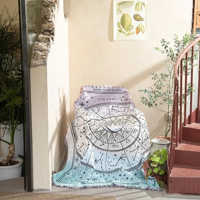 Abstract Woven Wall Tapestry Throw Blanket