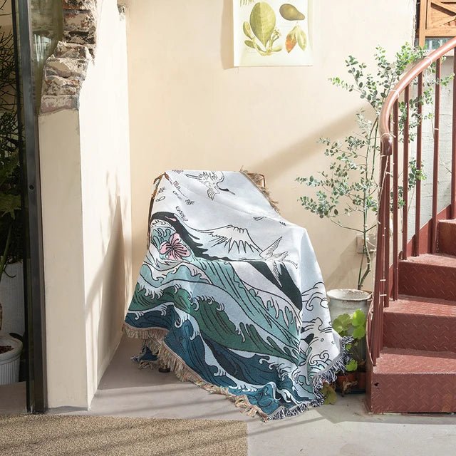 Abstract Woven Wall Tapestry Throw Blanket