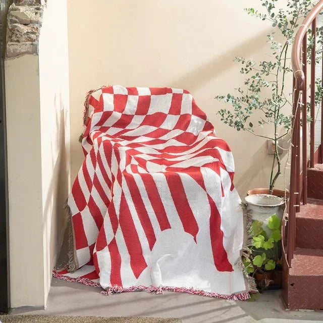 Abstract Woven Wall Tapestry Throw Blanket