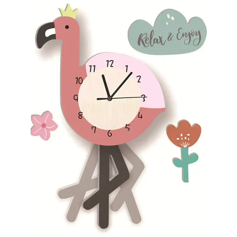 Wall Clock - ZooTime - Cute Animal Design - Perfect for Children&