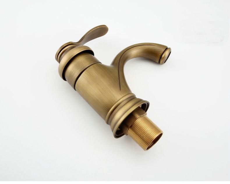 Antique Brass Tap Bathroom Fixtures Faucet Sink Mixer Tap