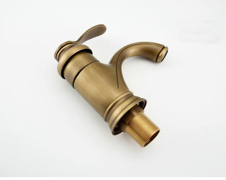 Antique Brass Tap Bathroom Fixtures Faucet Sink Mixer Tap