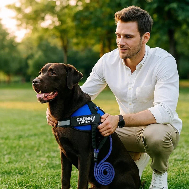 Personalisable dog harness for comfort &amp; safety