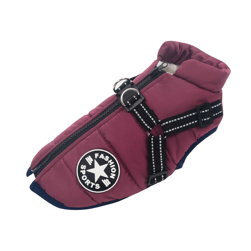 Winter Dog Jacket with Harness |