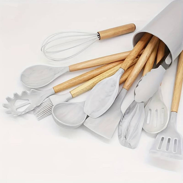 Silicone Kitchen Tools Set – Heat Resistant and Scratch Resistant