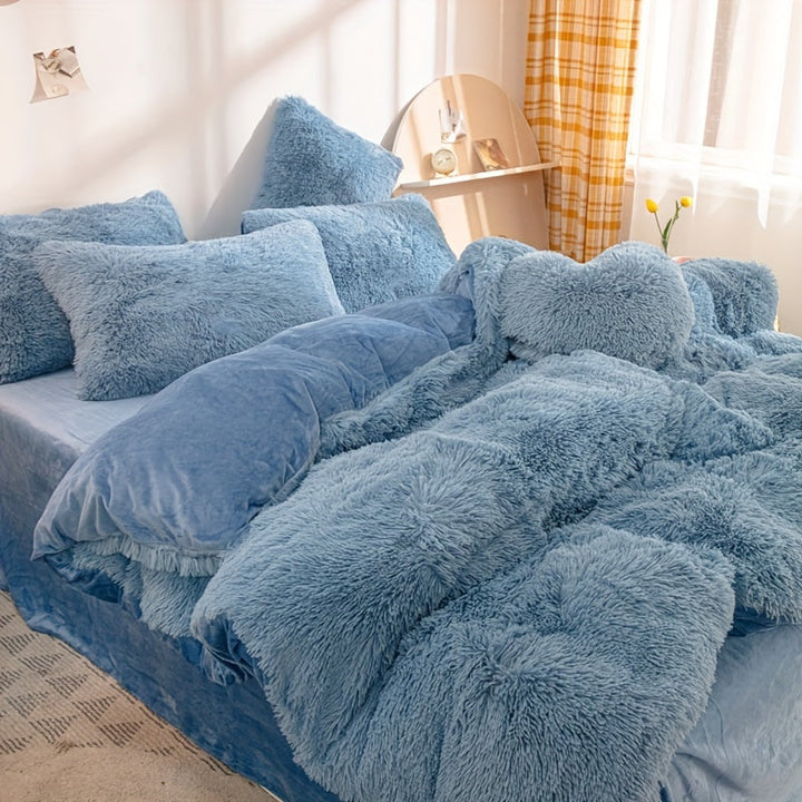 Ultra Soft Plush Duvet Cover Set with Zipper - Luxury &amp; Comfort