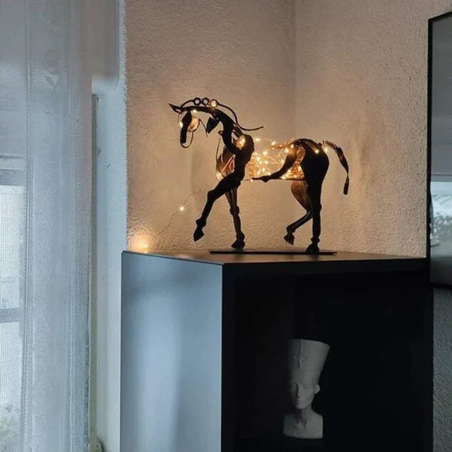 Horse Sculpture - AdonisMetal - Rustic Elegance - Timeless Decorative Piece