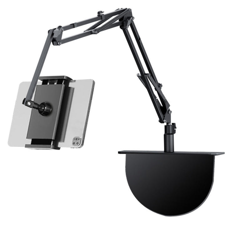 Extendable, concealed phone/tablet holder at the bed