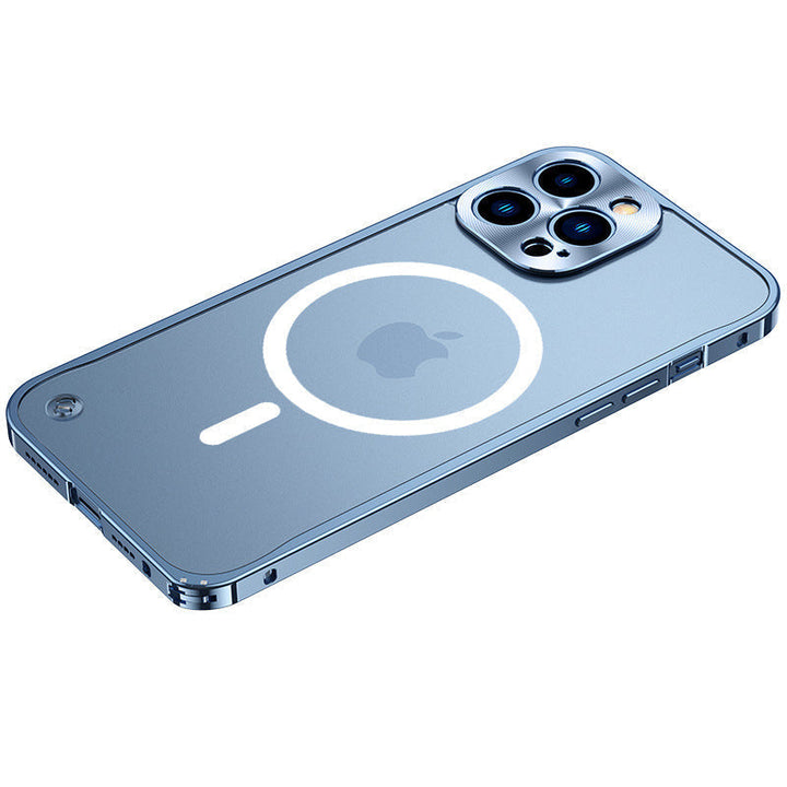 Magnetic phone case for iPhone with metal frame |