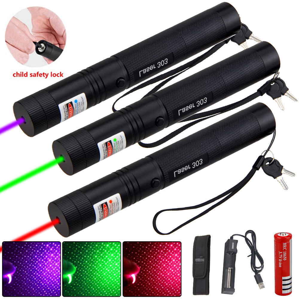 Zelara-Power Laser Pointer 303 - Rechargeable visible USB laser pointer with high power