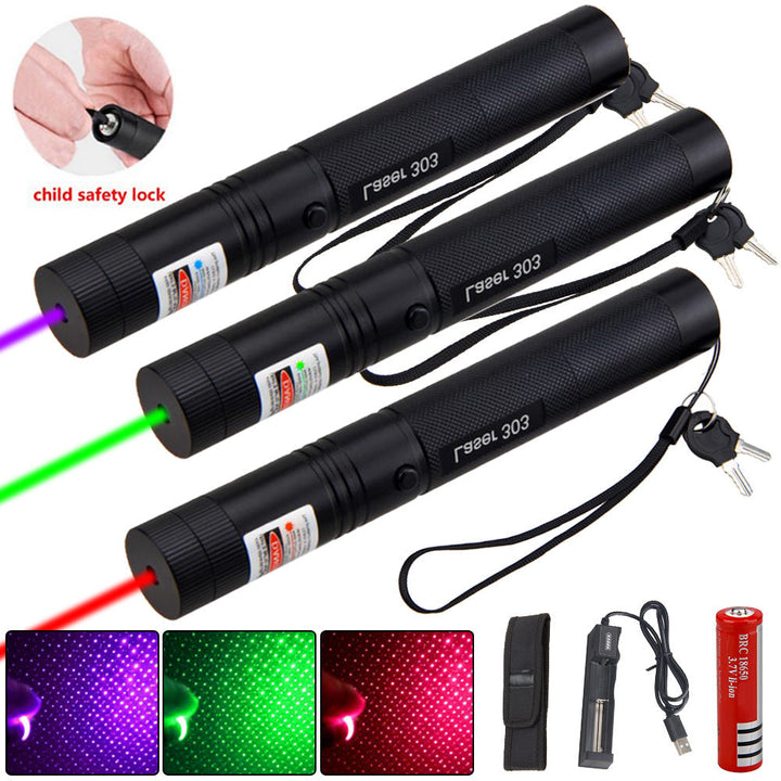 Zelara-Power Laser Pointer 303 - Rechargeable visible USB laser pointer with high power