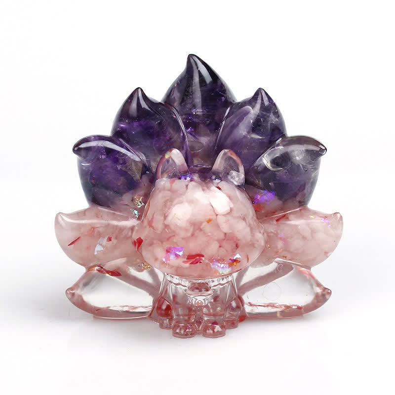Nine-Tailed Fox Gemstone Decoration