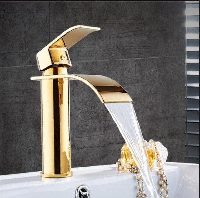 Vanity faucet waterfall faucet brass vanity faucet mixer tap
