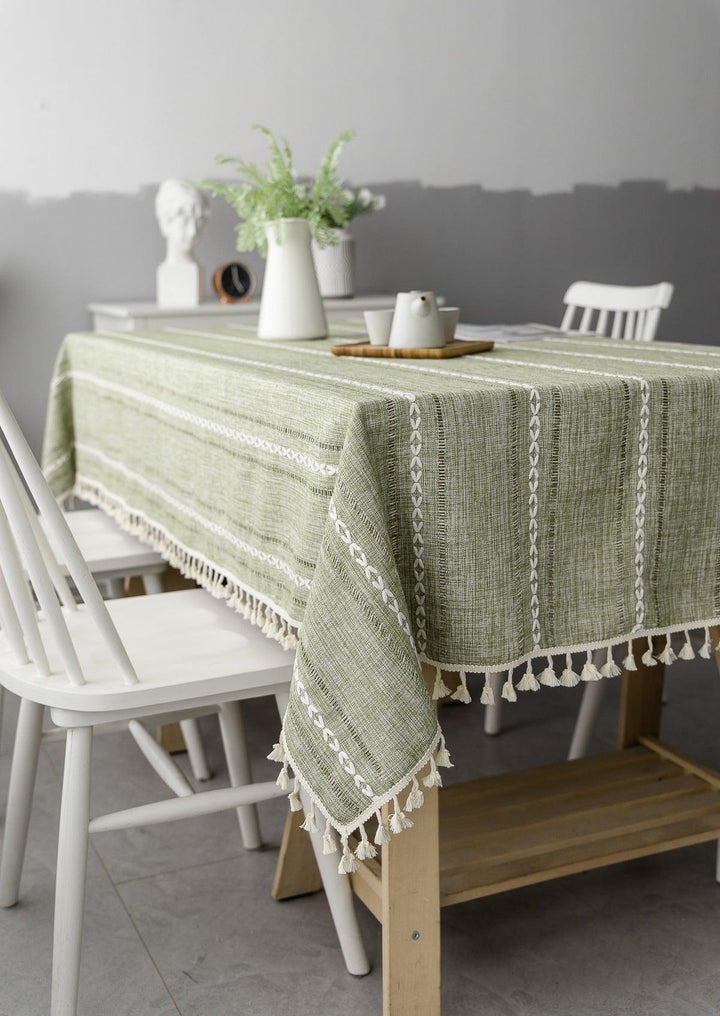 Batillo Linen Tablecloth | Tablecloth, Indoor &amp; Outdoor