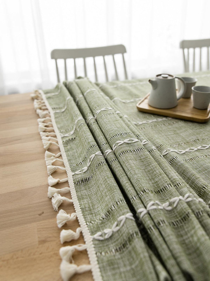Batillo Linen Tablecloth | Tablecloth, Indoor &amp; Outdoor