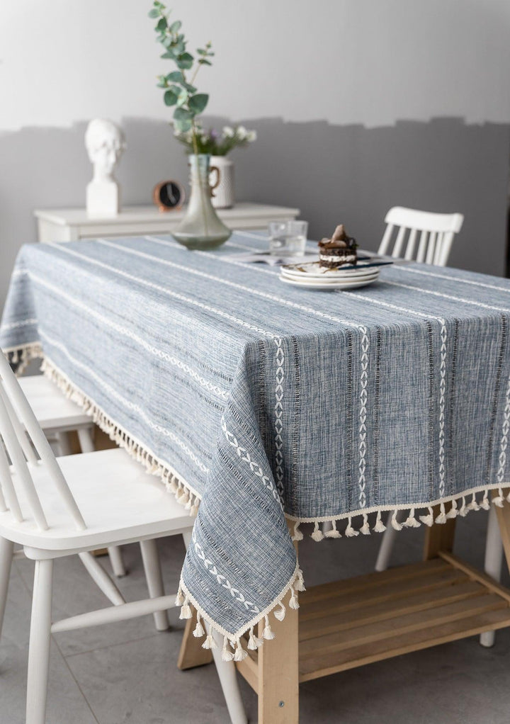 Batillo Linen Tablecloth | Tablecloth, Indoor &amp; Outdoor