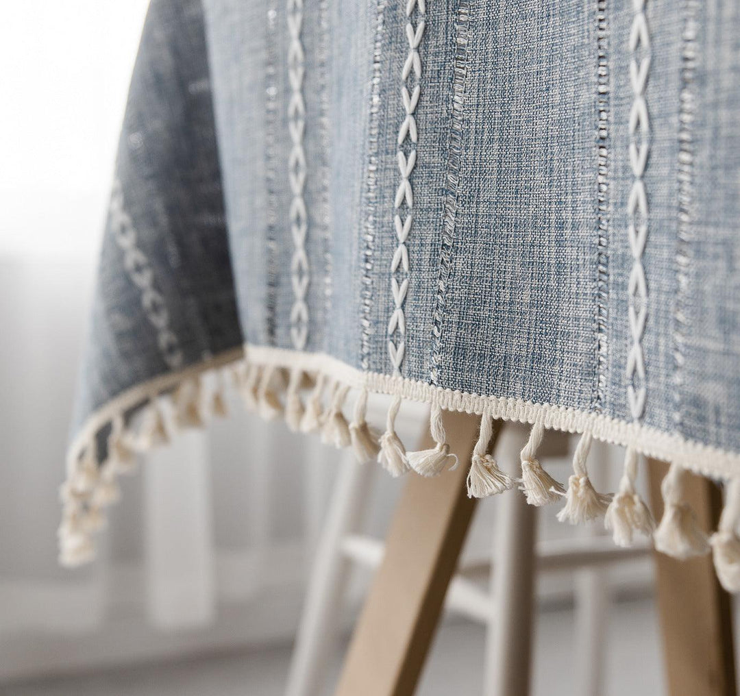 Batillo Linen Tablecloth | Tablecloth, Indoor &amp; Outdoor