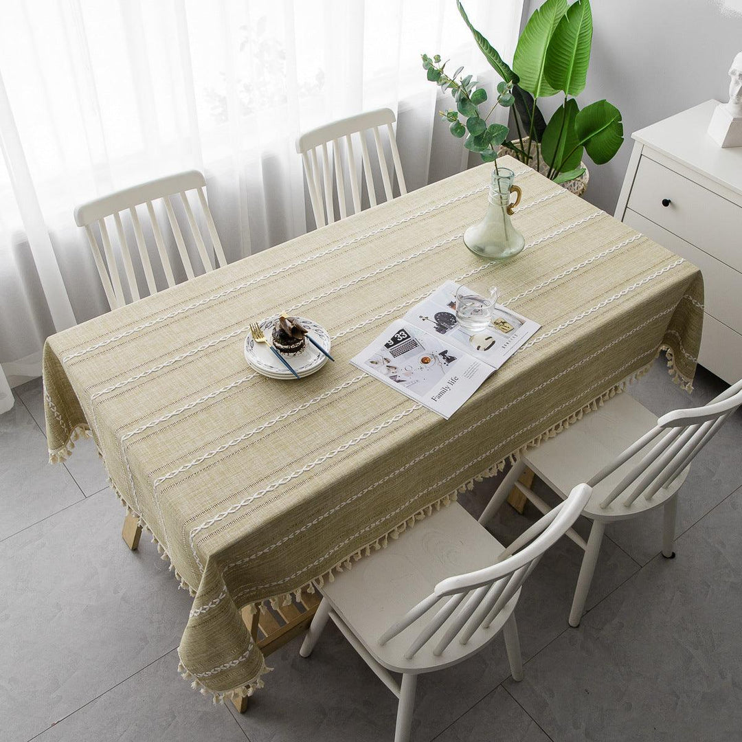 Batillo Linen Tablecloth | Tablecloth, Indoor &amp; Outdoor
