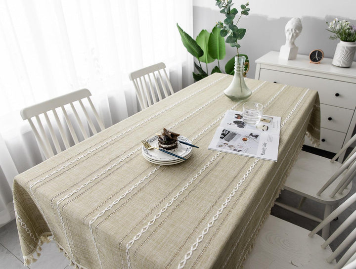 Batillo Linen Tablecloth | Tablecloth, Indoor &amp; Outdoor