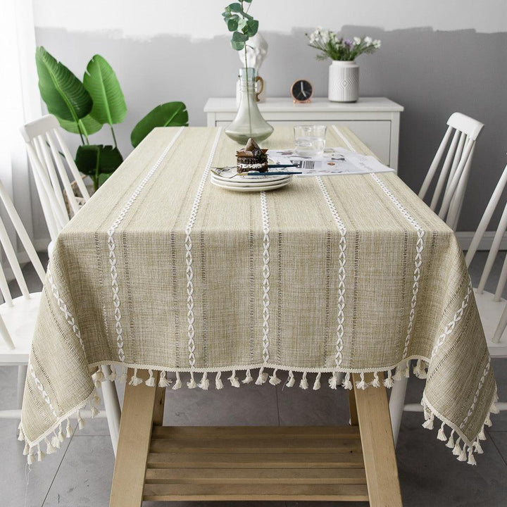 Batillo Linen Tablecloth | Tablecloth, Indoor &amp; Outdoor