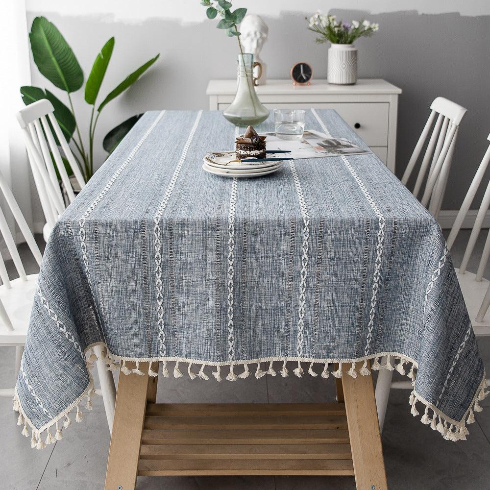 Batillo Linen Tablecloth | Tablecloth, Indoor &amp; Outdoor