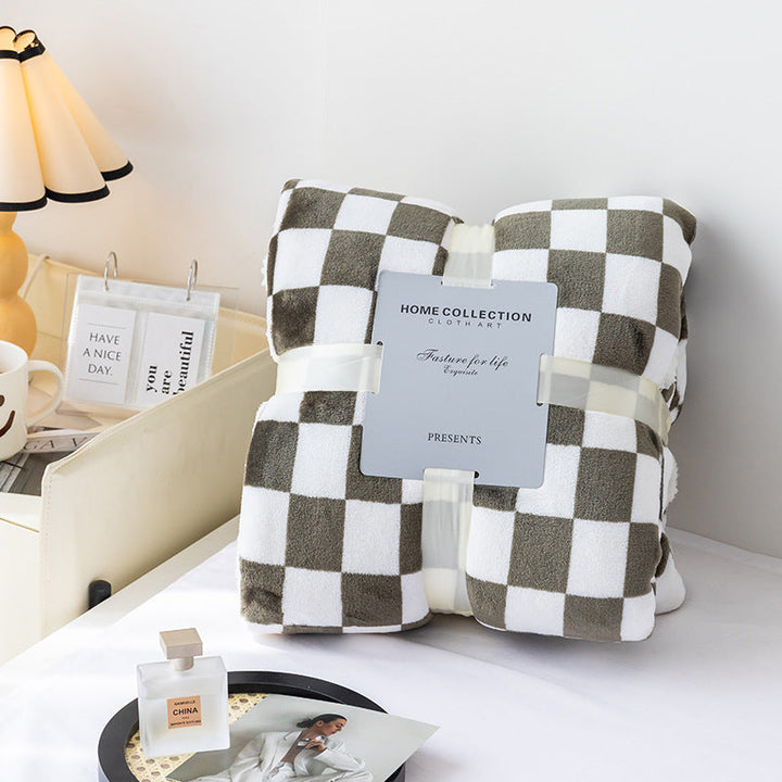 Stylish blanket in checkered pattern for your home