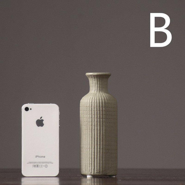 Brown Beige grey Ceramic Flower Vase Pot │ Home Decoration Item