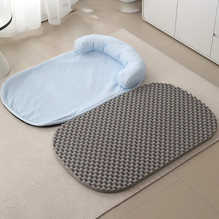 Cooling mat for pets with silk cover |